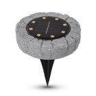 Entac Kerti Szolár Talajlámpa kő hatású, átmérő: 115mm  EGSL-P8LGR-S/5999097971261