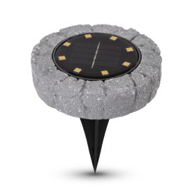   Entac Kerti Szolár Talajlámpa kő hatású, átmérő: 115mm  EGSL-P8LGR-S/5999097971261