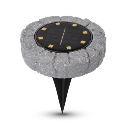 Entac Kerti Szolár Talajlámpa kő hatású, átmérő: 115mm  EGSL-P8LGR-S/5999097971261
