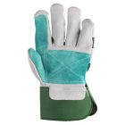Munkavédelmi  Rakodókesztyű zöld-szürke marhahasíték 154  10/XL