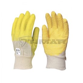   Munkavédelmi  Kesztyű Sárga latex mártott, érdesített 3800  10/XL