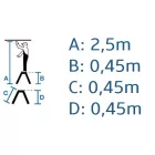 Krause MONTO Rolly gurítható lépcsőfokos fellépő 2x2 fokos kék (130082)