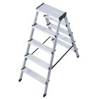 Krause MONTO Dopplo két oldalon járható lépcsőfokos állólétra 2x5 fokos 120342