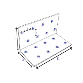 Faösszekötő  sarokvas 100x100x40x2mm