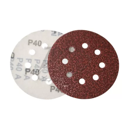 Fíbertárcsa Tépőzáras korund szemcsés 125mm/P80 8 furat (010502-0013)