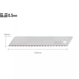   OLFA  Tartalék penge hullámos éllel (nem törhető) 18mm/100mm/0,5mm (3db, bliszteres)  LWB-3B