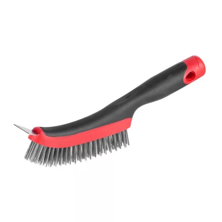 ST  Strend Pro ComfortGrip CG687 Drótkefe kaparóval, acél, 4soros  253128