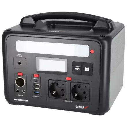 Dedra DEZS0600 Tápállomás (generátor) beépített akkuval, 600/1200W