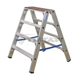   Krause STABILO Két oldalon járható lépcsőfokos létra fa fedőlappal 2x4 (123862)
