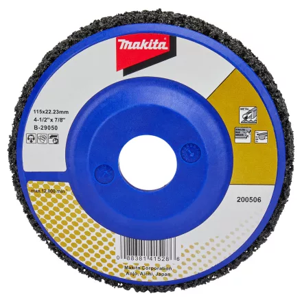 Makita  B-29050 Tisztítótárcsa fekete, nylon 115x22,23mm