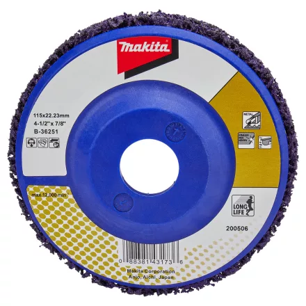 Makita  B-36251 Tisztítótárcsa lila, nylon 115x22,23mm