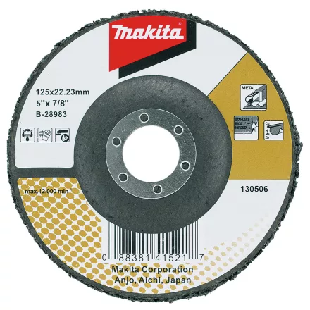 Makita  B-28983 Tisztítótárcsa fekete, üvegszálas, 125x22,23mm