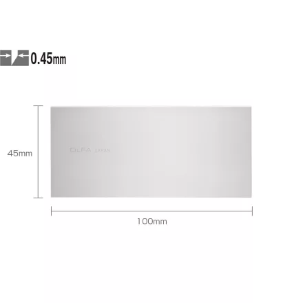 OLFA  Tartalék penge kaparóhoz FLEXIBILIS 45mm/100mm/0,45mm (6db, bliszteres)  BSF-6B