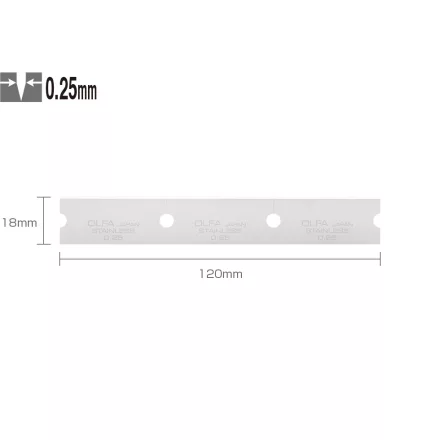 OLFA  Tartalék penge kaparóhoz 18mm/120mm/0,25mm (30db, bliszteres)  GSB-1S