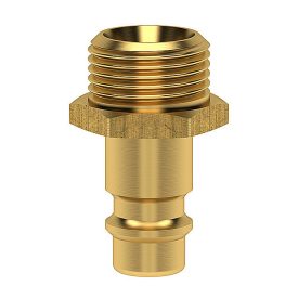 LÜDECKE Gyorscsatlakozó dugó 1/4˝ KM réz (ES14NA)