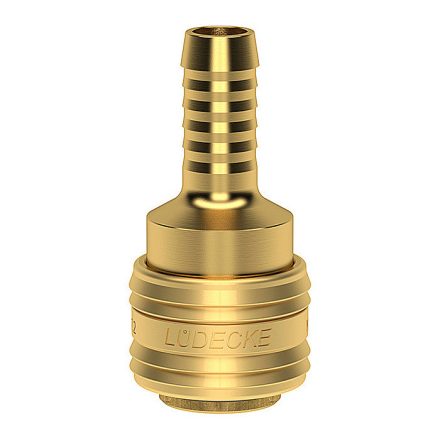 LÜDECKE Gyorscsatlakozó kuplung tömlővéges  8mm réz (ES8T)