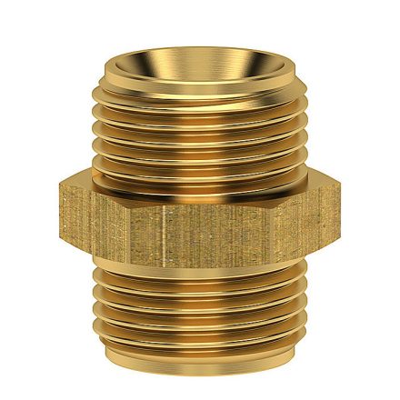 LÜDECKE Közcsavar 3/8˝ KM – 3/8˝ KM réz (D38M)