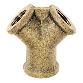 LÜDECKE Y elágazó 3 x 3/8˝ BM réz (DWS38)