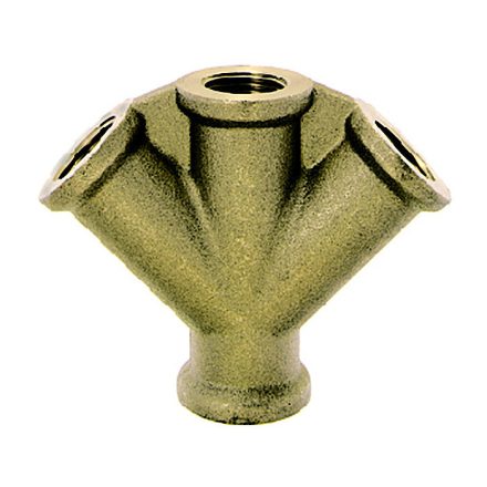 LÜDECKE Y elágazó 4 x 3/8˝ BM réz (VWS38)