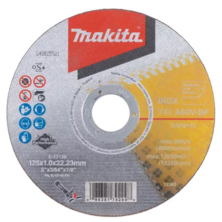 Makita  E-17120 Vágókorong 125x1 INOX