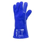 Munkavédelmi  Hegesztőkesztyű kék marhahasíték, szikraálló, 350°C-ig véd 1WEL360009  9/L