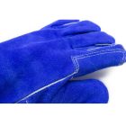 Munkavédelmi  Hegesztőkesztyű kék marhahasíték, szikraálló, 350°C-ig véd 1WEL360009  9/L