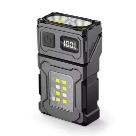   Entac Alu elemlámpa forgatható fej, beépített akku (USB-ről tölthető)  EFL-ALU-CR/5999143212041