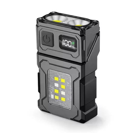 Entac Alu elemlámpa forgatható fej, beépített akku (USB-ről tölthető)  EFL-ALU-CR/5999143212041