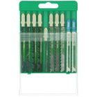 Hikoki  750049 Dekopírfűrészlap készlet 10részes, FA/FÉM/MŰANYAG