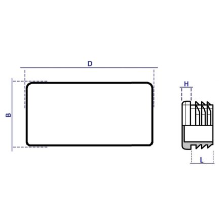 Műanyag dugó lamellás  100x60/4mm fehér