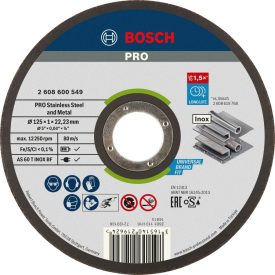  Bosch 2608600549 PRO Inox and Metal vágótárcsa 125x1,0x22,23mm
