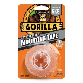   Gorilla  Heavy Duty Mounting Clear Tape Ragasztószalag ÁTLÁTSZÓ, kétoldalú 25,4mm/1,52m 3044100