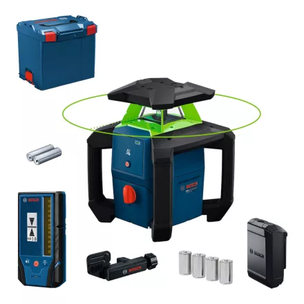 Bosch GRL18V-3-31G Forgólézer (zöld) 18V akku, töltő nélkül, L-BOXX374, 0601061G01