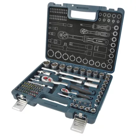 Bosch 1600A03AD0 1/4" + 1/2" racsni készlet, 80 részes