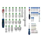 Bosch 1600A03AD0 1/4" + 1/2" racsni készlet, 80 részes