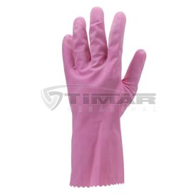   Munkavédelmi  Kesztyű Rózsaszín 30cm hosszú latex, háztartási vegyszerek ellen 5017  7/S
