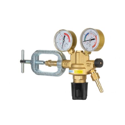 Iweld  Omnireg Nyomáscsökkentő (reduktor) Acetilén 25/1,5 bar kengyel (Yoke)/G3/8" LH 5MNRGAC251Y