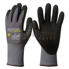  Munkavédelmi  Kesztyű Eurolite MAX25 szürke nitril mártott, csúszásbiztos, kopásálló 1NIST00008  8/M
