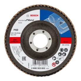   Bosch  Lamellástárcsa 115x22,23mm P60 FÉM/ACÉL 2608603653