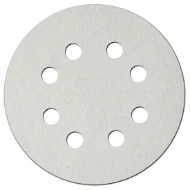   Dedra DED7764W2 Tépőzáras falcsiszolópapír FEHÉR kerek, 8furatos, 180mm A100  /5db