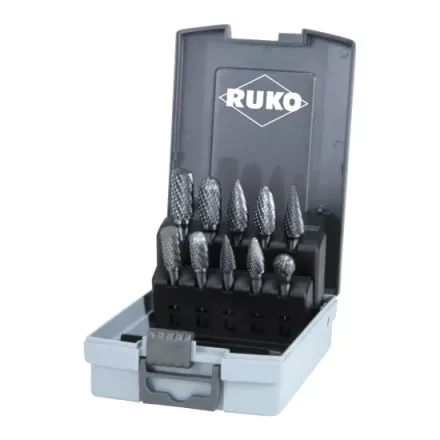 Ruko  116003RO Keményfém turbómaró készlet 10db-os műanyag kazettában