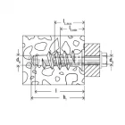 Fischer  78413 Turbo pórusbeton dübel FTP K 8 (25)