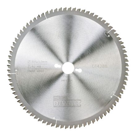 DeWalt  DT4288-QZ Körfűrésztárcsa, keményfémlapkás 305x30mm 80fogas FA/MDF/RÉTEGELT LEMEZ