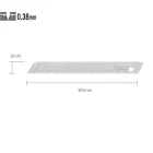 Olfa  Tartalék penge 9mm/80mm/0,38mm (sárga, 10db)  ASB-10