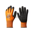 Munkavédelmi  Kesztyű Eurowinter téli/bélelt narancs-fekete latex mártott, vízálló 1LAWO08  8/M