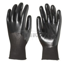   Munkavédelmi  Kesztyű Eurolite fekete, nitril mártott ököcsontig 1NIAB10  10/XL