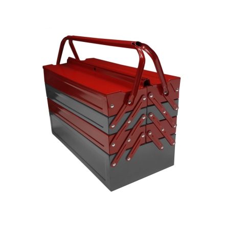 Fém szerszámos láda 530x200x250mm 7 rekeszes 090101-0021