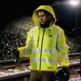   Makita  CJ106DZ2XL Akkus fűthető kabát NEONSárga 2XL-es 12V CXT akku és töltő nélkül