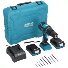 Dedra SAS+ALL DED7030A02 (DED7042) Akkus ütvefúró-csavarbehajtó 18V/2x2,0Ah+töltő, KOFFER