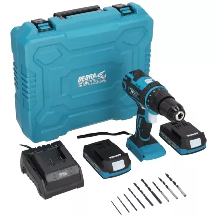 Dedra SAS+ALL DED7030A02 (DED7042) Akkus ütvefúró-csavarbehajtó 18V/2x2,0Ah+töltő, KOFFER